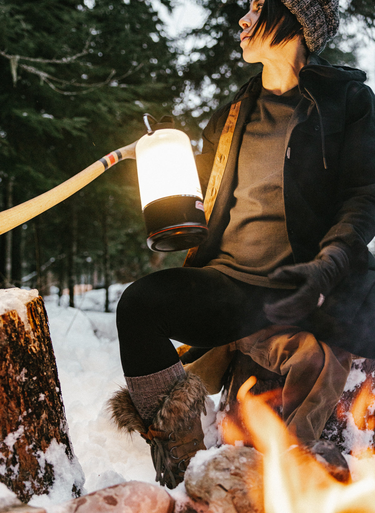 Women's Black Hooded Forever Flannel Shirt - Cozy & Stylish for Fall, Winter & Outdoor Adventures