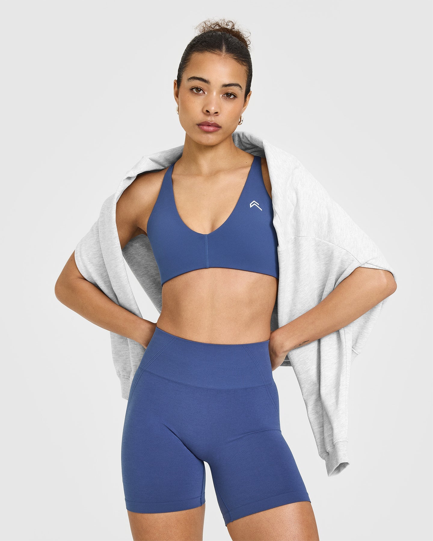 Effortless Seamless Shorts for Women - Comfortable Shadow Blue Workout Shorts | Perfect for Yoga, Running & Lounge Wear