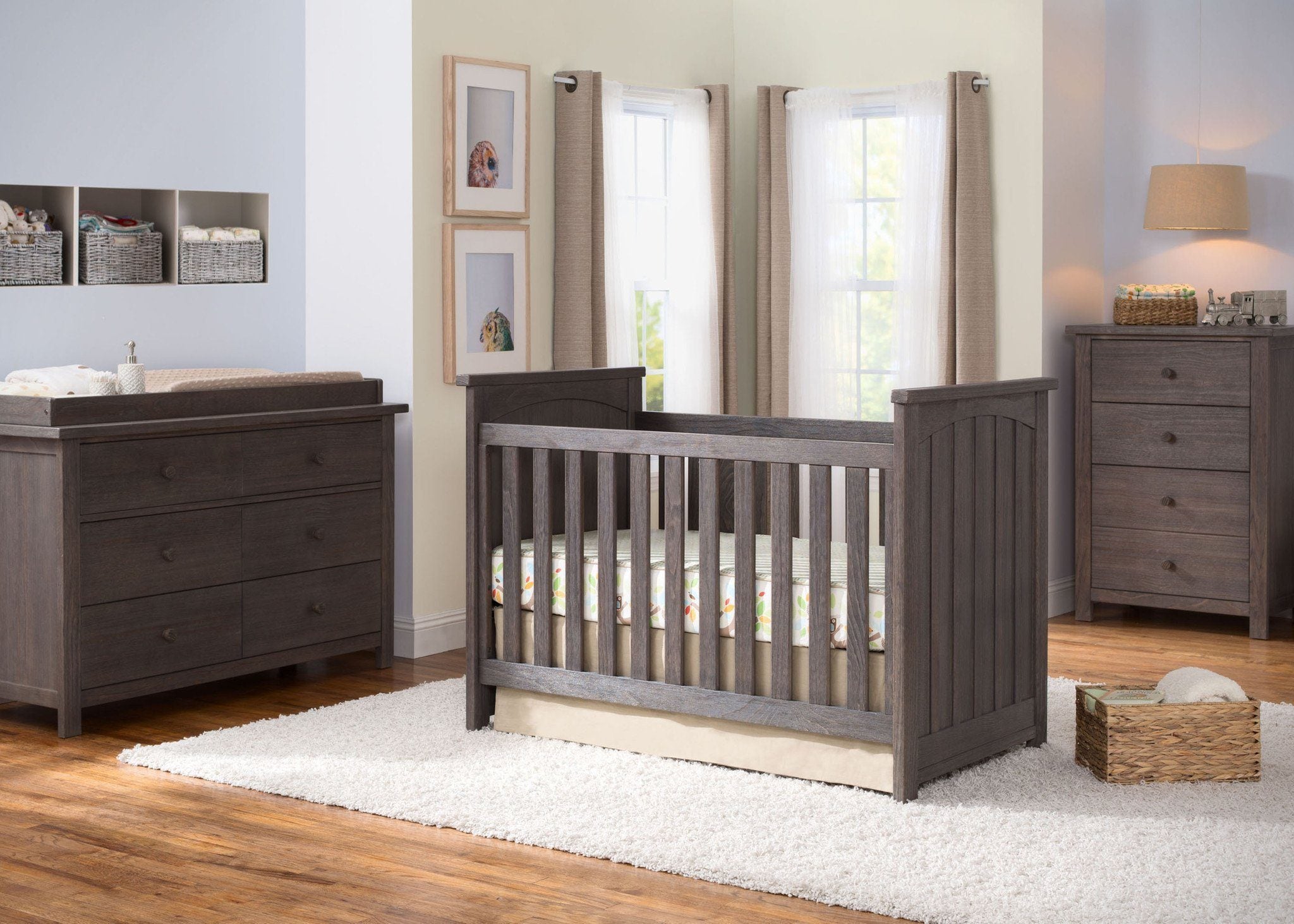 Northbrook 3-in-1 Convertible Baby Crib - Toddler Bed & Daybed - Safe Nursery Furniture for Newborns & Kids - Perfect for Bedrooms, Daycare & Guest Rooms