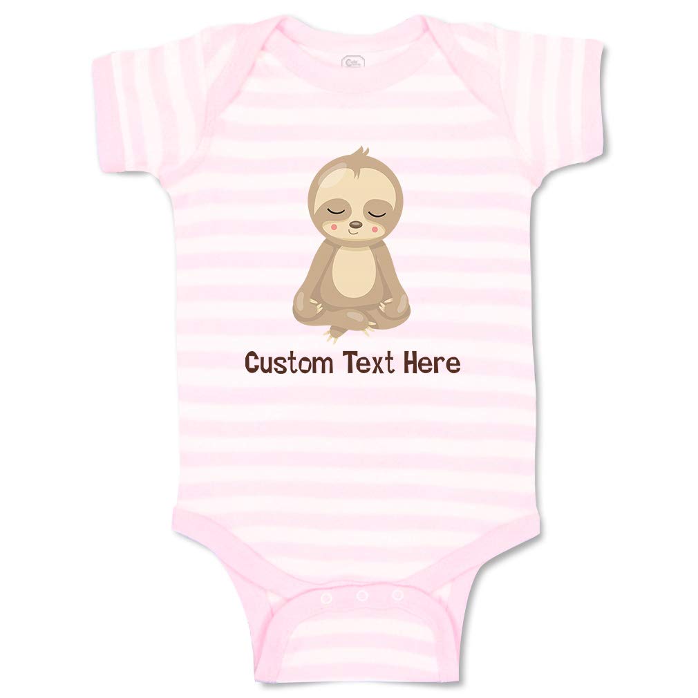 Custom Personalized Baby Bodysuit - Sloth Yoga Funny Cotton Outfit for Boys & Girls | Perfect for Newborn Photos, Birthday Gifts & Playtime