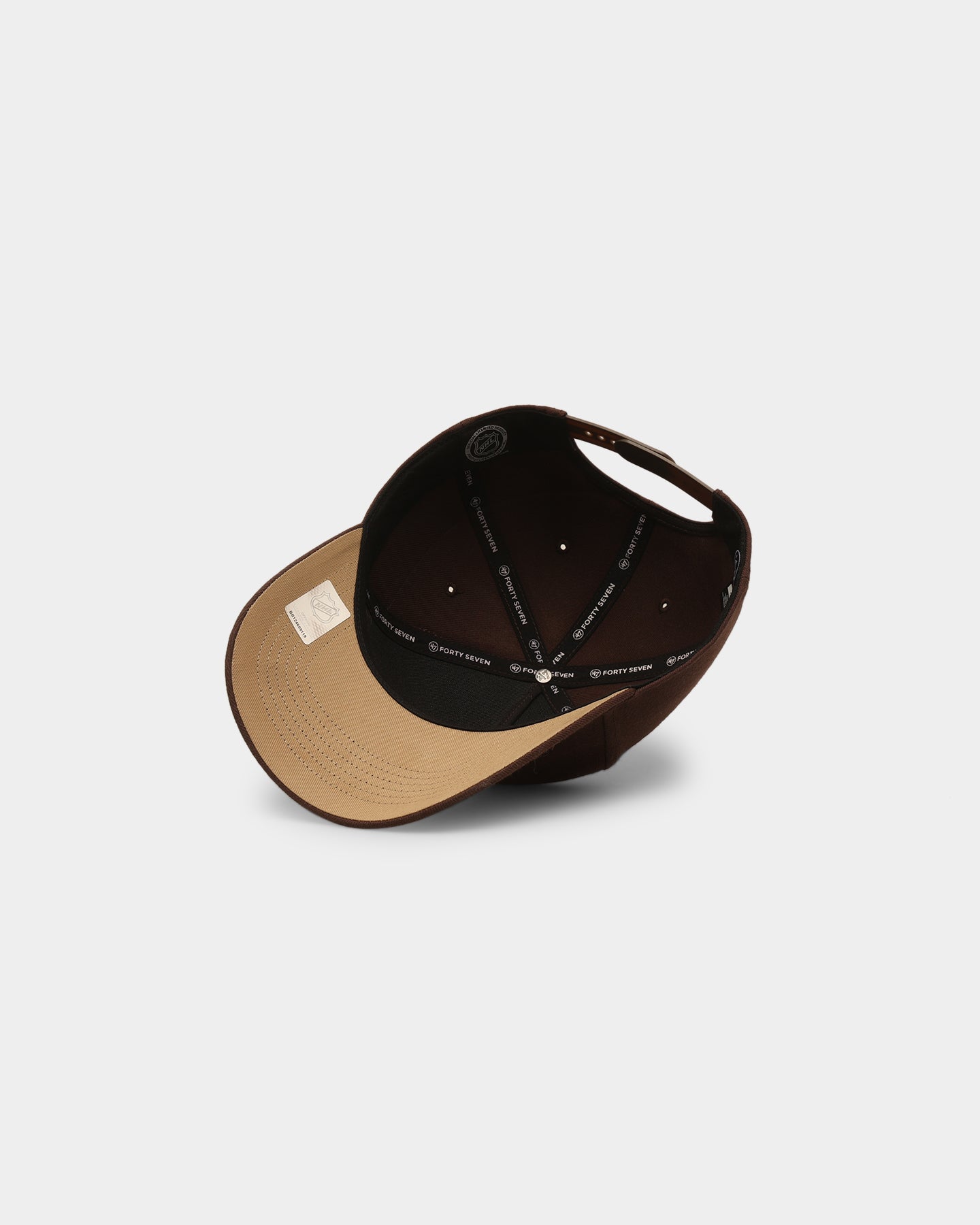 47 Brand Anaheim Ducks Replica 47 MVP DT Snapback Hat - Brown/Khaki Adjustable Baseball Cap for Men & Women - Perfect for Hockey Games, Sports Events & Casual Wear