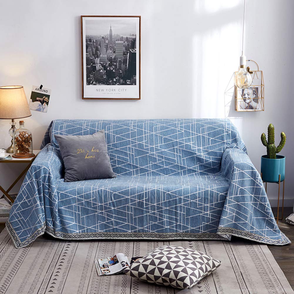 Premium Linen Sofa Slipcover - Universal Fit for 1 Seater Couches (180-180cm) - Thick Solid Color Couch Cover for Pets & Dogs - Living Room Furniture Protector - Ideal for Home Decor, Pet Owners & Daily Use