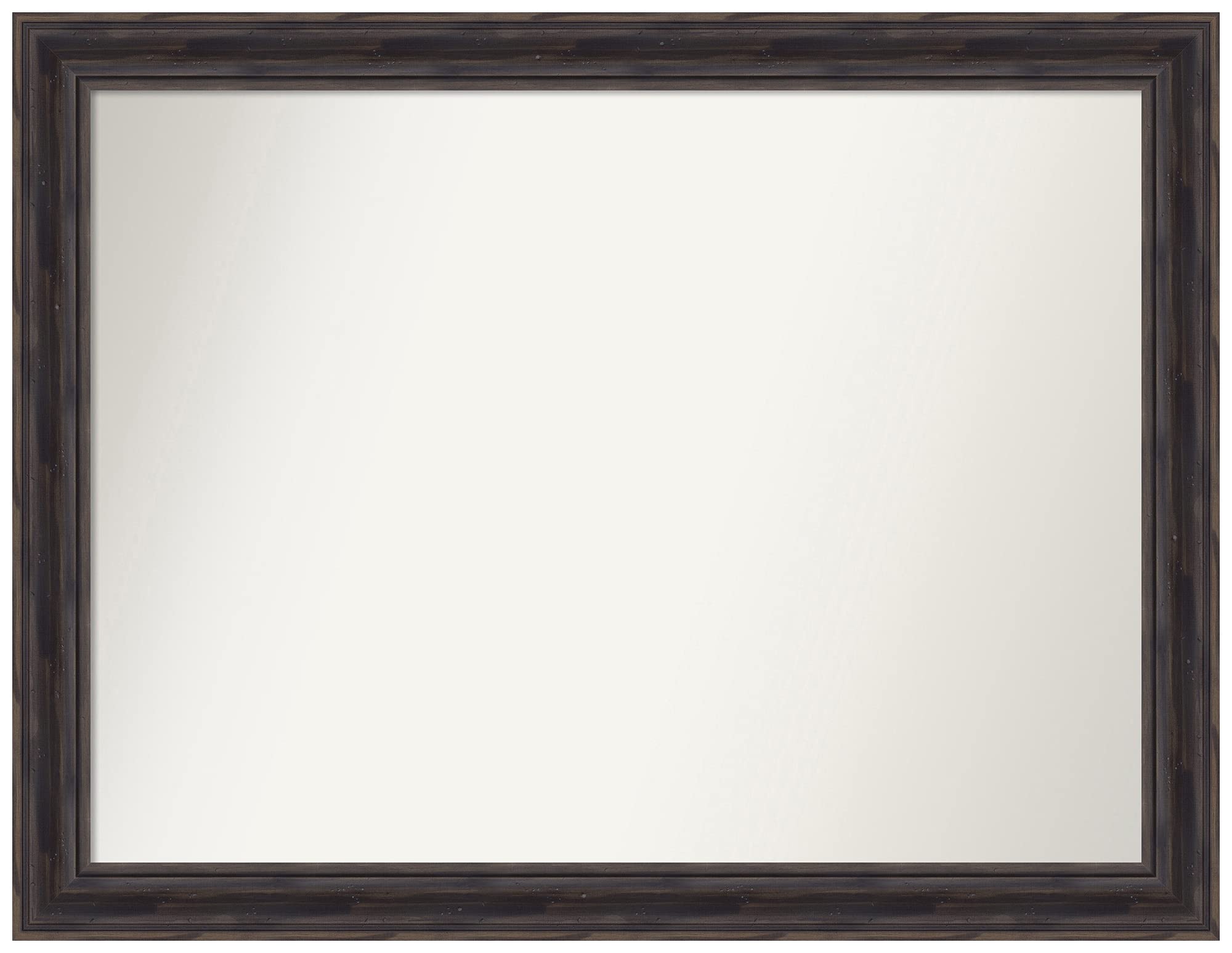 Amanti Art Rustic Pine Narrow Frame Non-Beveled Custom Wall Mirror 23.5x30.5 Inches - Handmade Brown Bathroom Mirror for Vanity, Bedroom & Entryway Decor - Available in Various Custom Sizes