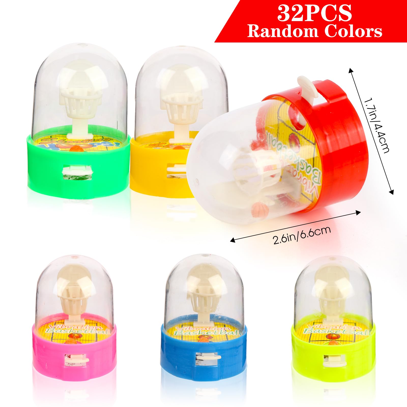 32 Pack Mini Finger Basketball Toys - Fun Desktop Game for Kids, Party Favors & Classroom Prizes - Great for Stress Relief & Office Fun