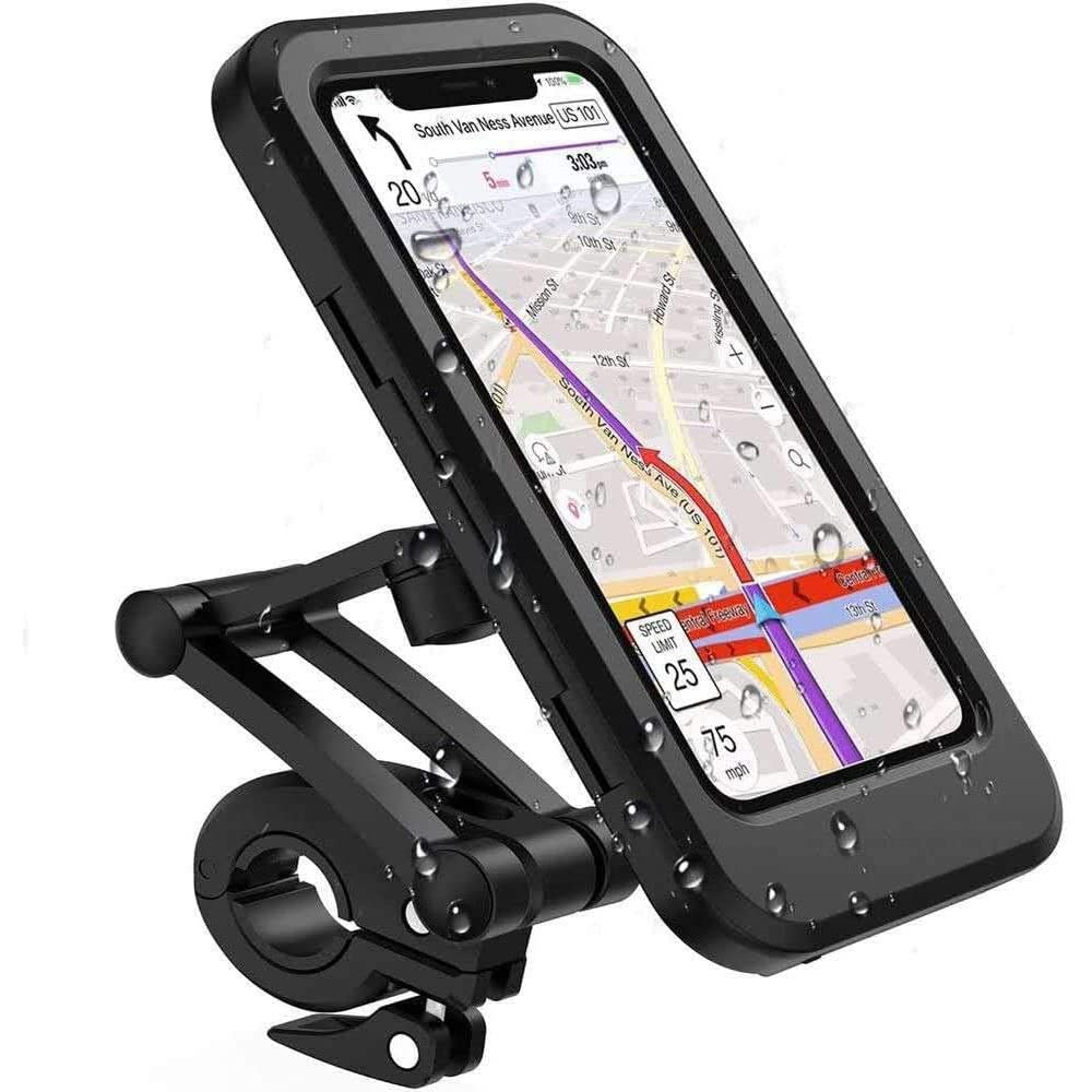 **JKXWX Waterproof Bike Phone Holder - 360° Adjustable Motorcycle & Bicycle Handlebar Mount for Smartphones - Secure & Durable Phone Stand (Black) - Perfect for Cycling, Commuting & Outdoor Adventures**