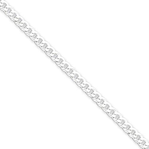925 Sterling Silver 4mm Beveled Curb Chain Necklace for Women - Elegant Pendant Charm Jewelry Gift for Her - Perfect for Date Night, Anniversary & Special Occasions