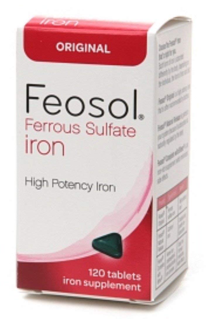 Feosol Ferrous Sulfate Iron Supplement - 120 Tablets (Pack of 12) - High Potency Iron Pills for Anemia & Low Iron Levels - Supports Energy & Vitality - Perfect for Pregnancy, Fatigue & Vegetarian Diets