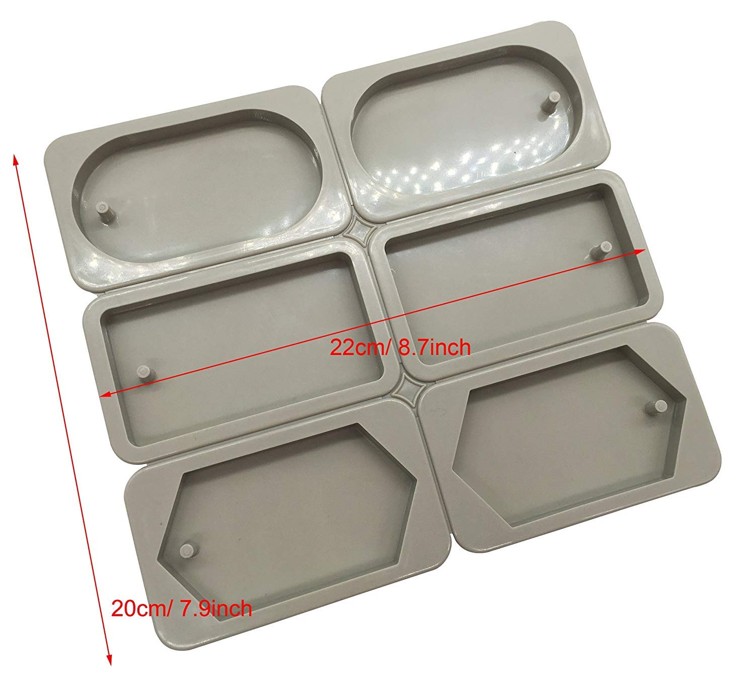 KOOTIPS Silicone Wax Molds for Resin Jewelry Making - DIY Craft Molds with Hanging Holes - Perfect for Earrings, Pendants & Charms Creation