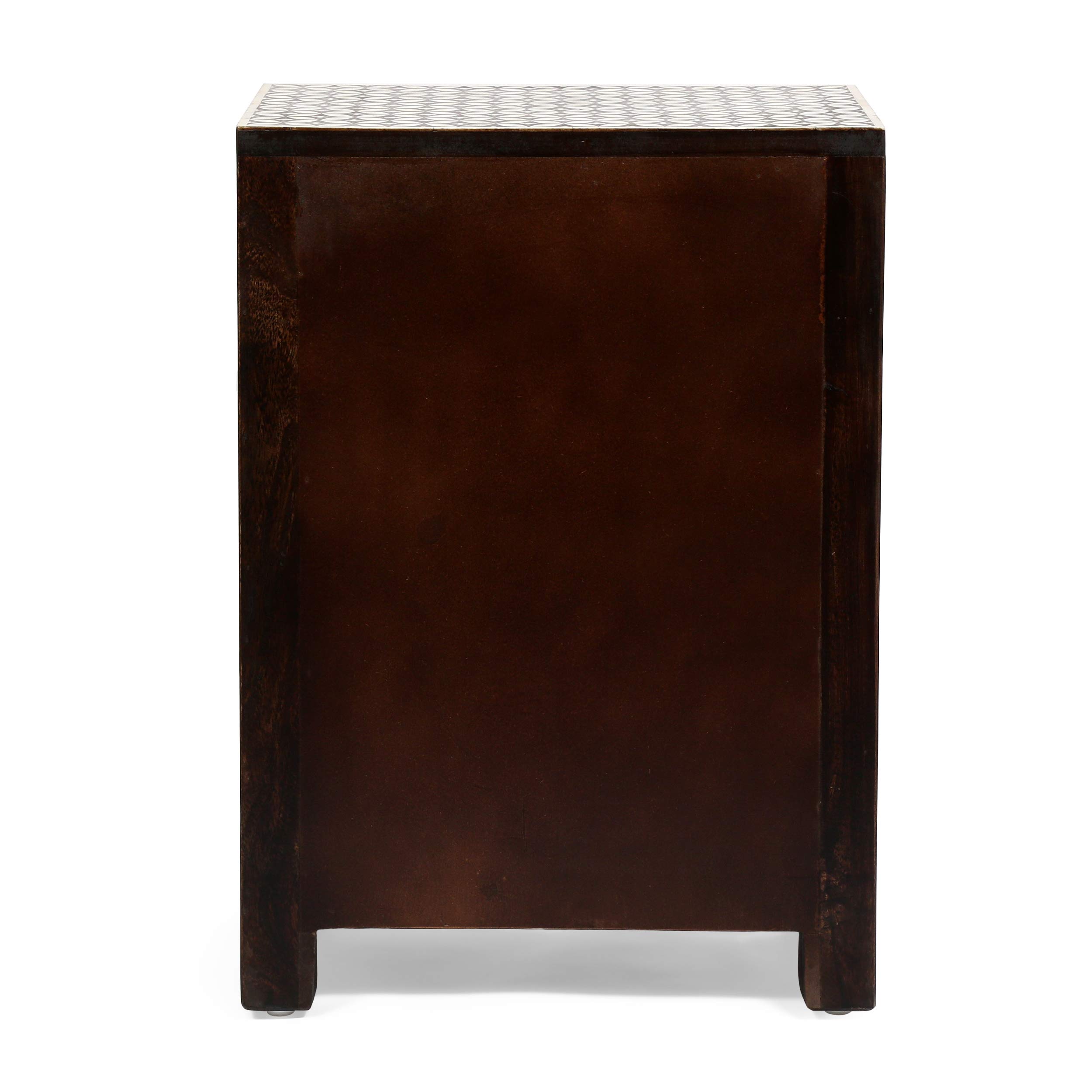 Christopher Knight Home Nightstand - Dark Walnut & Black Finish, Modern Bedside Table with Storage Drawer for Bedroom, Living Room, or Office