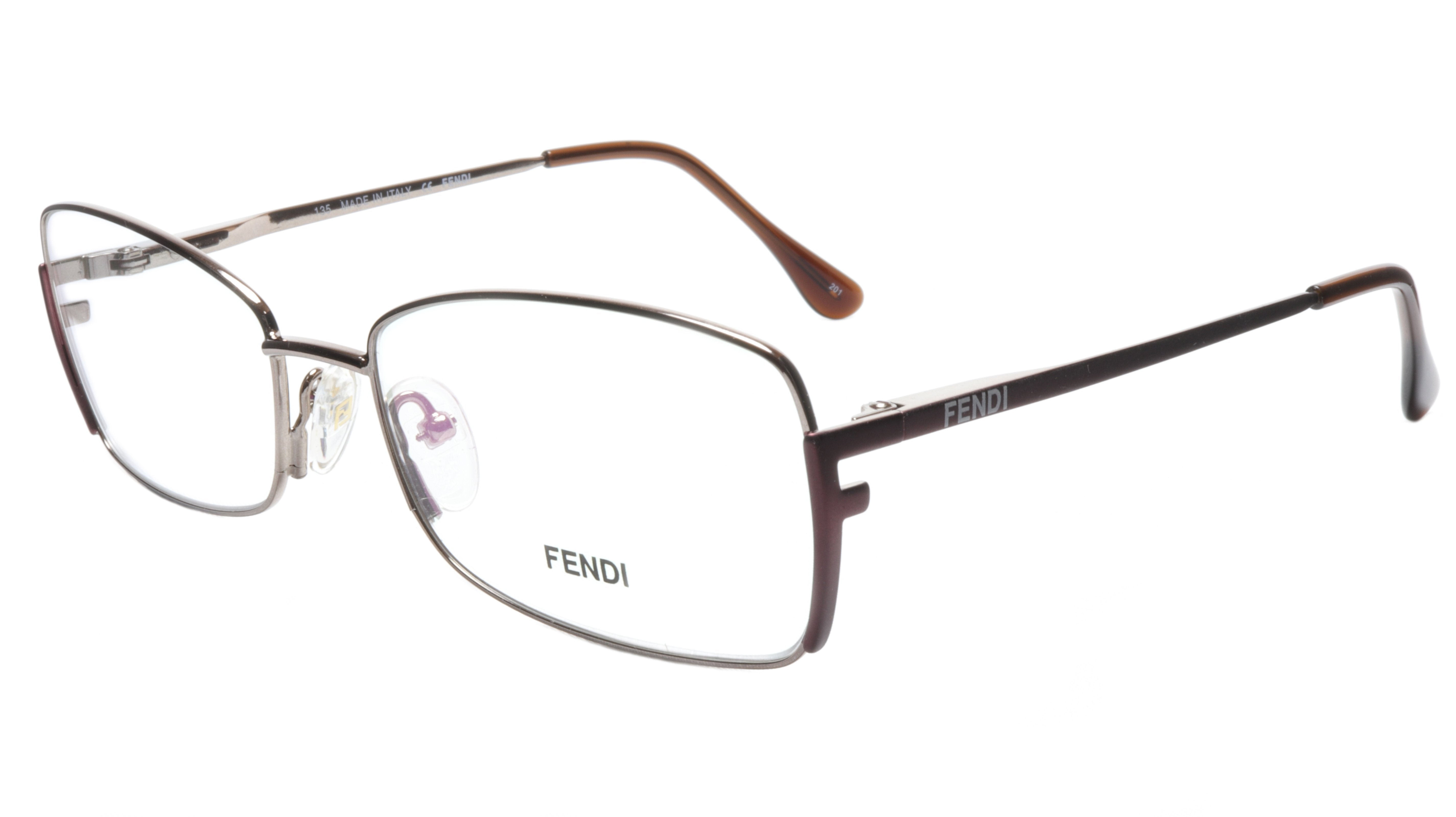 FENDI F959 Light Bronze Metal Eyeglasses Frame - Made in Italy - Size 54-16-135 - Perfect for Work, Reading & Fashion Accessories