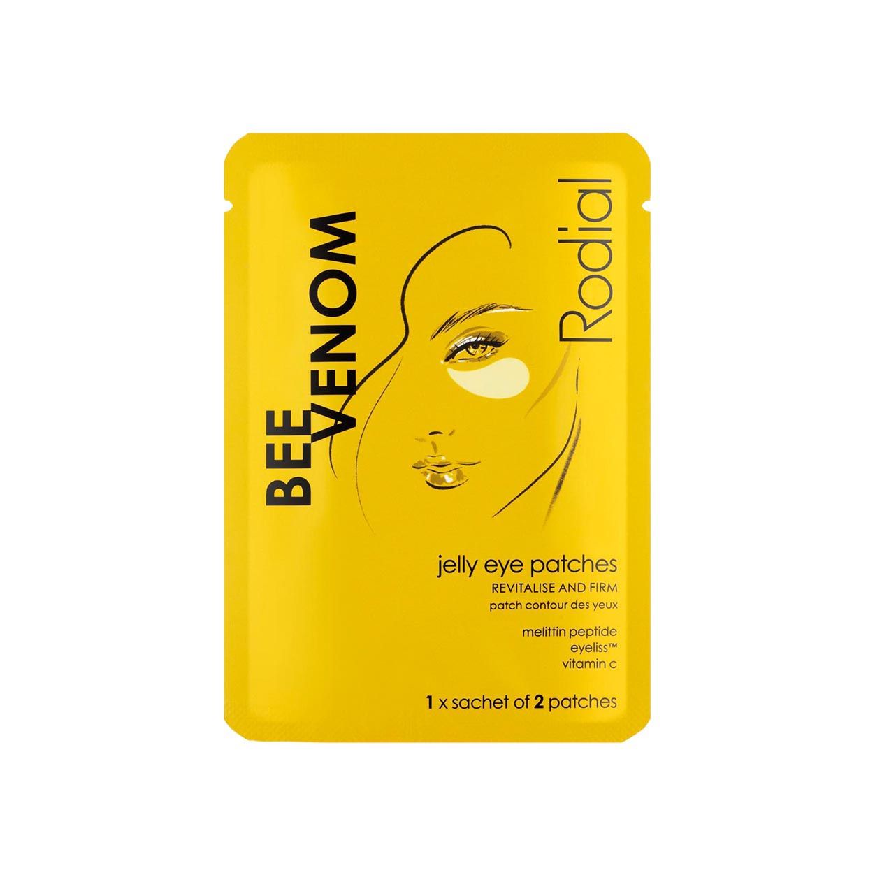 Bee Venom Jelly Eye Patches for Dark Circles & Puffiness - Soothing Under Eye Gel Mask for Wrinkles & Fine Lines - Perfect for Skincare Routine & Travel