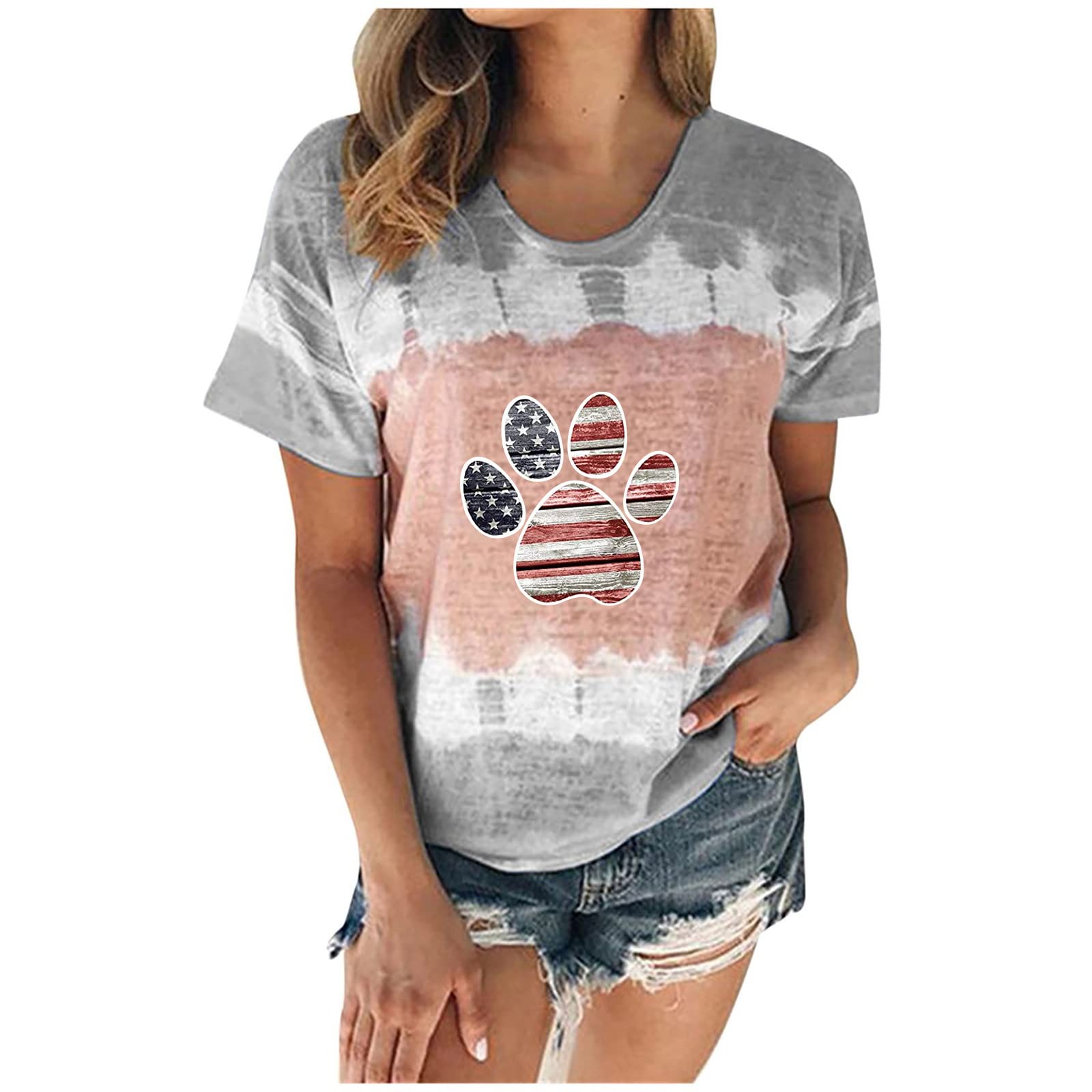 Funny Printed White Short Sleeve T-Shirts for Women - Summer Casual Workout Tops - Perfect Mom Gifts for Beach, Gym & Everyday Wear
