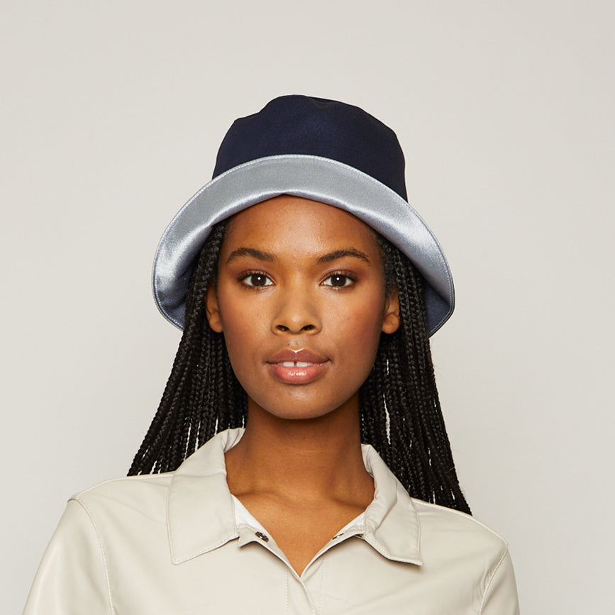 Charlie in Slate Blue/Navy - Stylish and Comfortable Women's Casual Dress for Everyday Wear, Office, and Weekend Outings