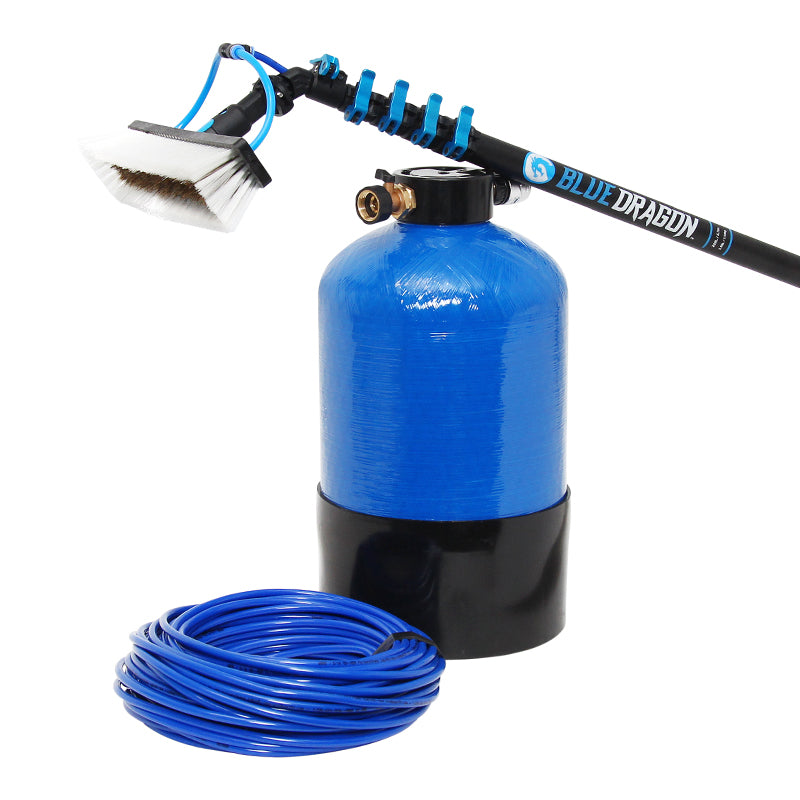 Blue Dragon Water Fed and DI Tank Starter Kit for Window Cleaning, Car Detailing & Solar Panel Maintenance – High Purity Deionized Water System
