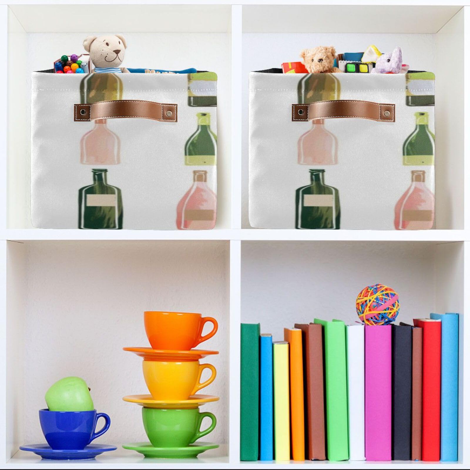 Large Fabric Storage Bins with Handles - Collapsible Closet Organizer Baskets for Shelves, Clothes, Toys & Home Organization | Perfect for Bedroom, Nursery & Pantry Storage