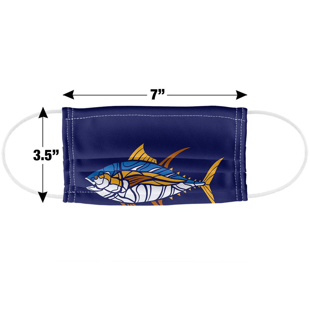 Popfunk Tuna Fish Design Reusable Face Mask - 1-Ply Breathable Unisex Face Cover for Daily Use, Outdoor Activities & Travel Protection