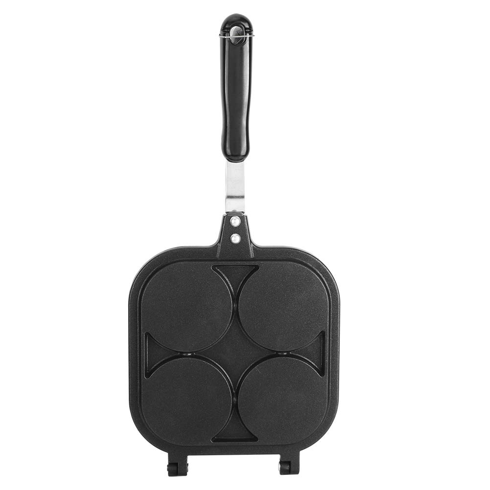 Double-Sided Non-Stick Frying Pan with 4 Holes - Cartoon Animal Pattern Omelette & Pancake Maker for Home Kitchen - Perfect for Breakfast, Brunch, and Kids' Meals