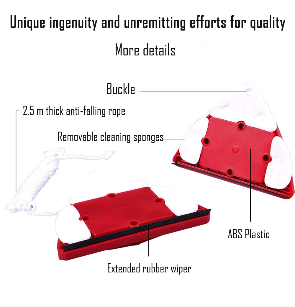 Magnetic Window Cleaner - Double-Sided Glass Wiper for Home & Office Cleaning