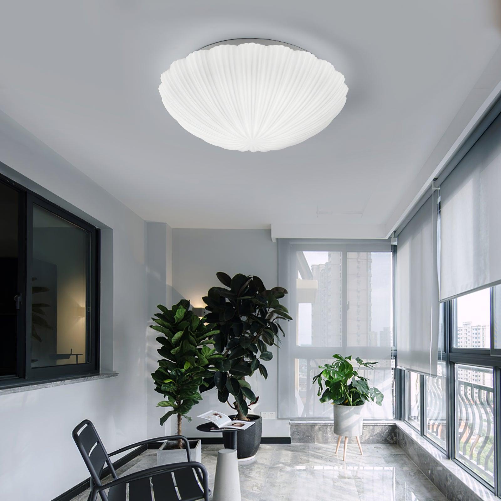 Stylish Devan Seashell Ceiling Lamp - Elegant Coastal Lighting Fixture for Bedroom, Living Room & Dining Room - Perfect for Beach House Decor & Boho Home Design