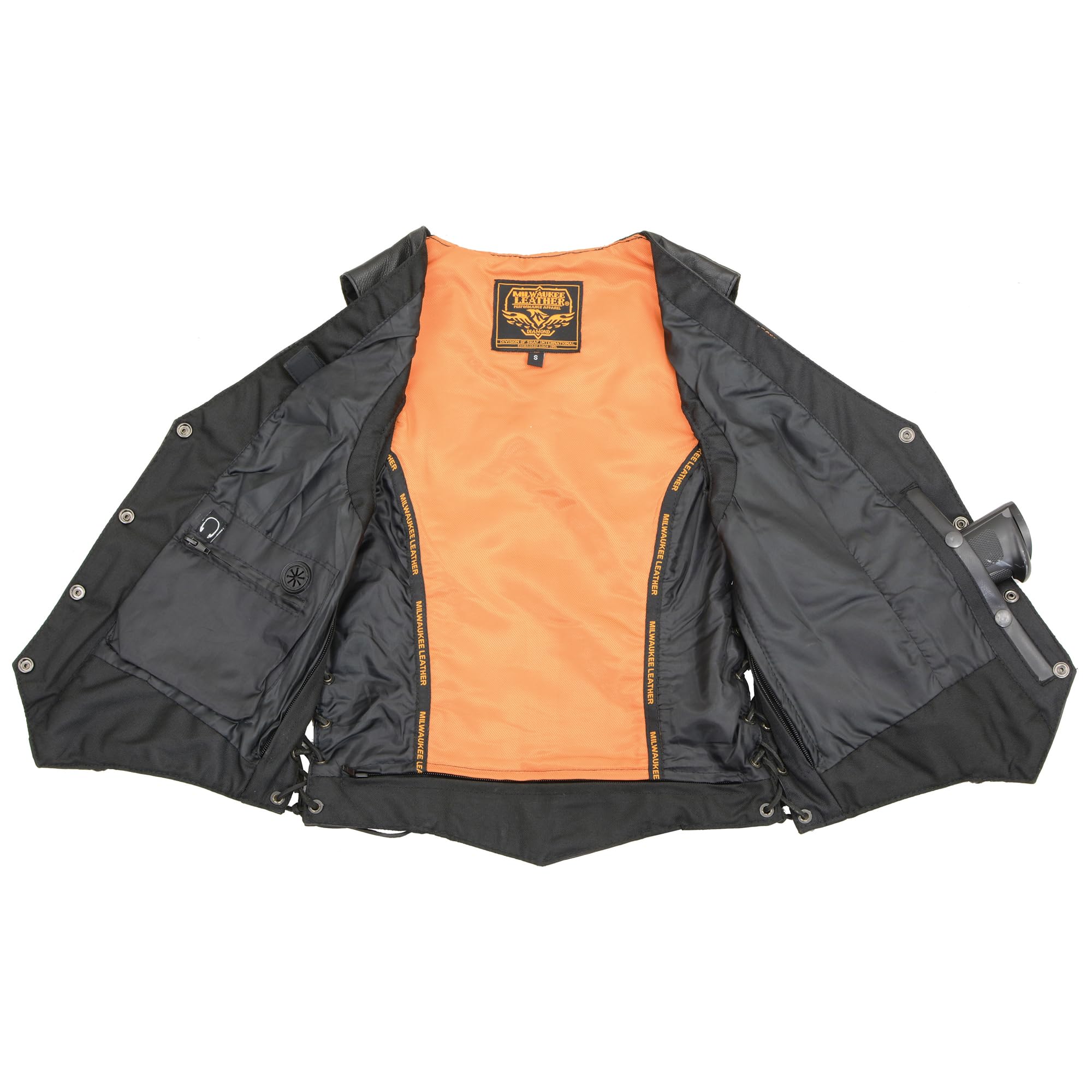 Women's Genuine Cowhide Braided Vest with Side Lace-Up, Snap Front Closure & Two Pockets - Western Fashion, Boho Chic Style for Casual Outings & Music Festivals