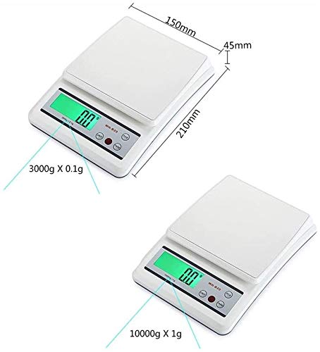 10kg/1g Precision Digital Kitchen Scale with LCD Backlight - Stainless Steel & ABS Food Scale for Baking, Cooking, and Portion Control - Perfect for Home, Restaurant, and Commercial Use
