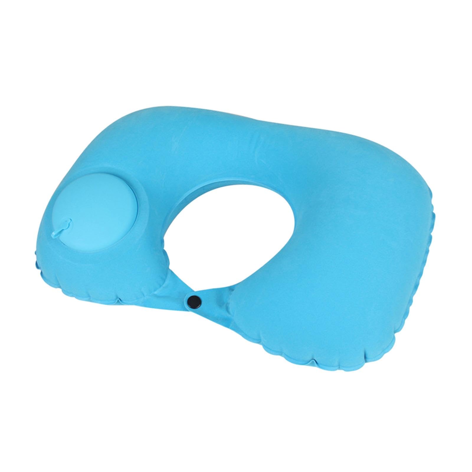 THE STYLE SUTRA® Ultralight Inflatable Travel Pillow - U-Shape Neck Support for Airplane, Office, Camping & Train Travel - Light Blue | Portable Comfort Accessory | Perfect for Business Trips & Vacations