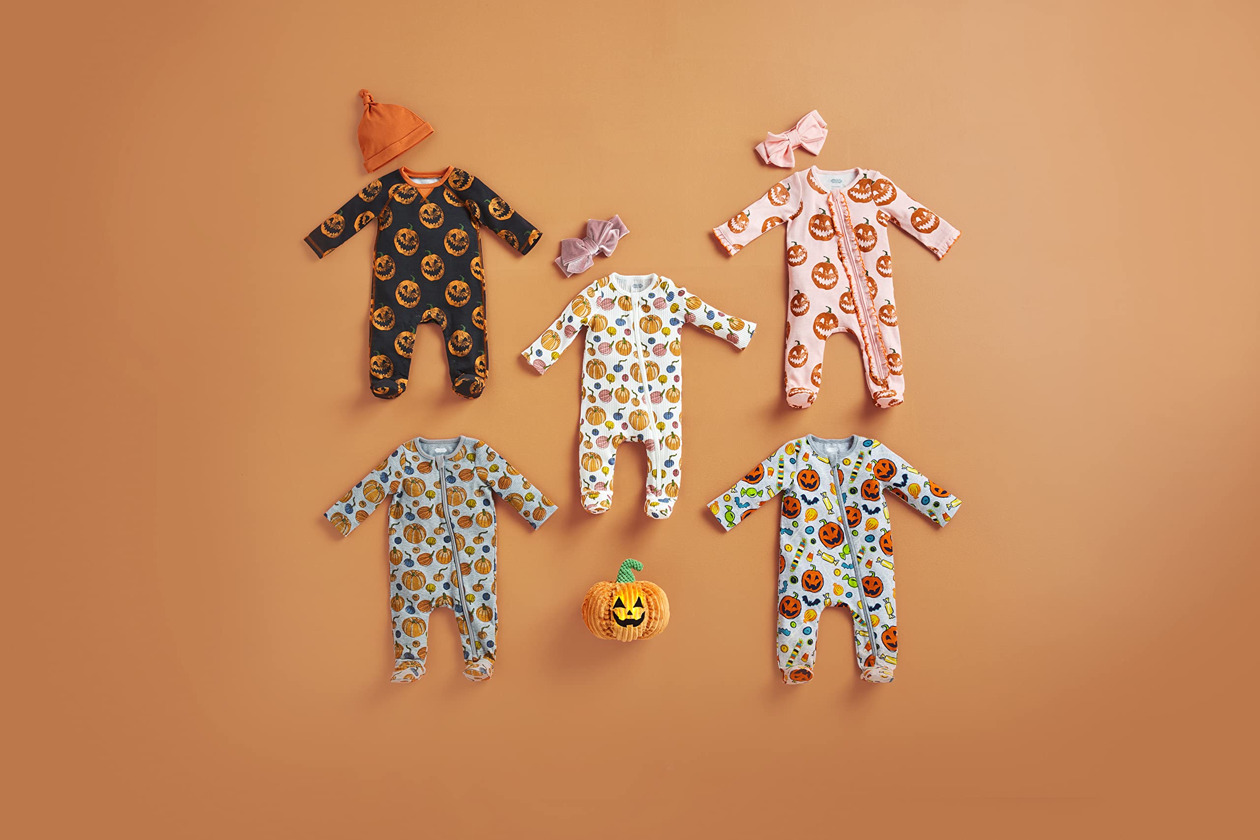 Mud Pie Baby Boys' Pumpkin Patch Sleeper - Soft & Cozy Footed Pajamas for Infants & Toddlers - Perfect for Fall, Halloween, and Family Photos