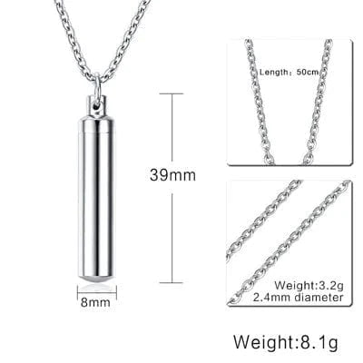 Memorial Cremation Jewelry for Ashes - Keepsake Urn Necklace for Loved Ones | Perfect for Remembrance, Funerals & Memorial Gifts