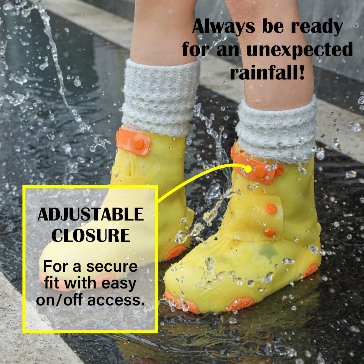 Waterproof Rain Shoe Covers for Kids - Reusable Galoshes Overshoes for Boys & Girls - Perfect for School, Playground & Outdoor Adventures