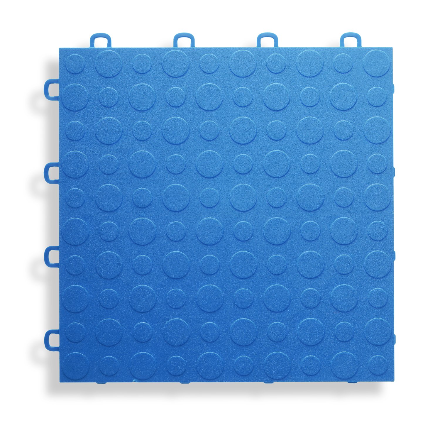 B0US4530 Interlocking Garage Floor Tiles - Royal Blue Coin Top Design, 30-Pack for Easy DIY Installation | Perfect for Home Garage, Workshop & Basement Flooring Protection