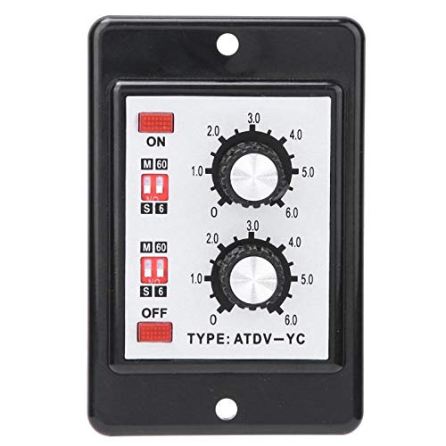 High Precision Plastic Case Twin Timer Relay - Dustproof & Adjustable 6S-60M Timer with Long Lifespan - DC24V for Remote Control & Communication Systems (Ideal for Industrial Automation, HVAC, and Electrical Equipment)