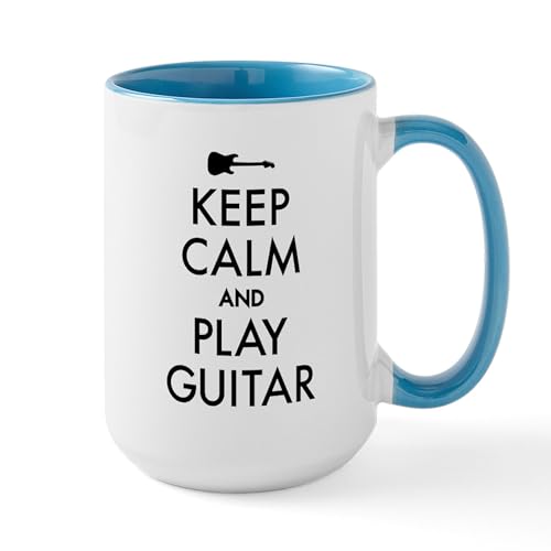 White/Blue Inside - Keep Calm And Play Guitar