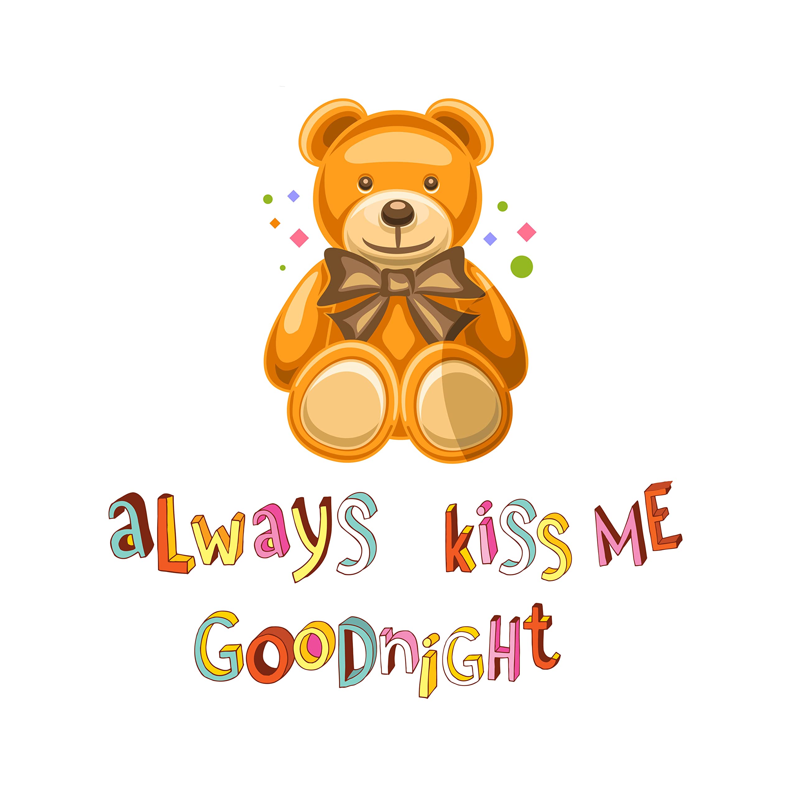 Adorable Bear Vinyl Wall Sticker - Nursery, Baby Room & Bedroom Decor - 18