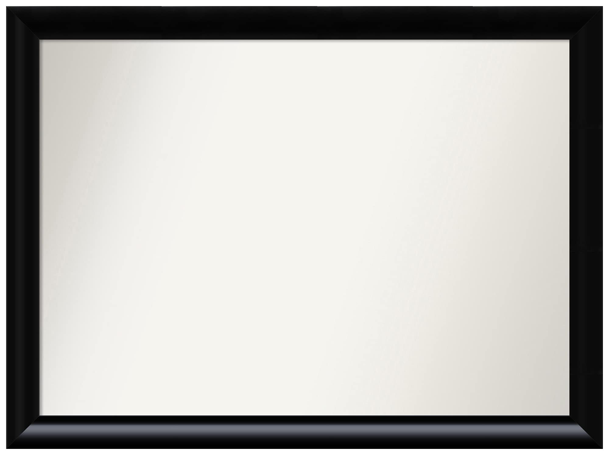 Amanti Art Non-Beveled Custom Wall Mirror 23x31 Inches - Steinway Black Scoop Frame - Bathroom & Living Room Decor - Various Sizes Available - Elegant Black Framed Mirror for Home & Office