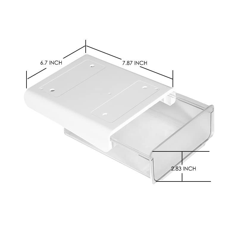 Self-Adhesive Under Desk Drawer Organizer - No Drill Hidden Storage for Office, Home & School - Slide-Out Mounted for Stationery, Supplies & Small Items - Perfect for Workspace Organization & Clutter-Free Desks