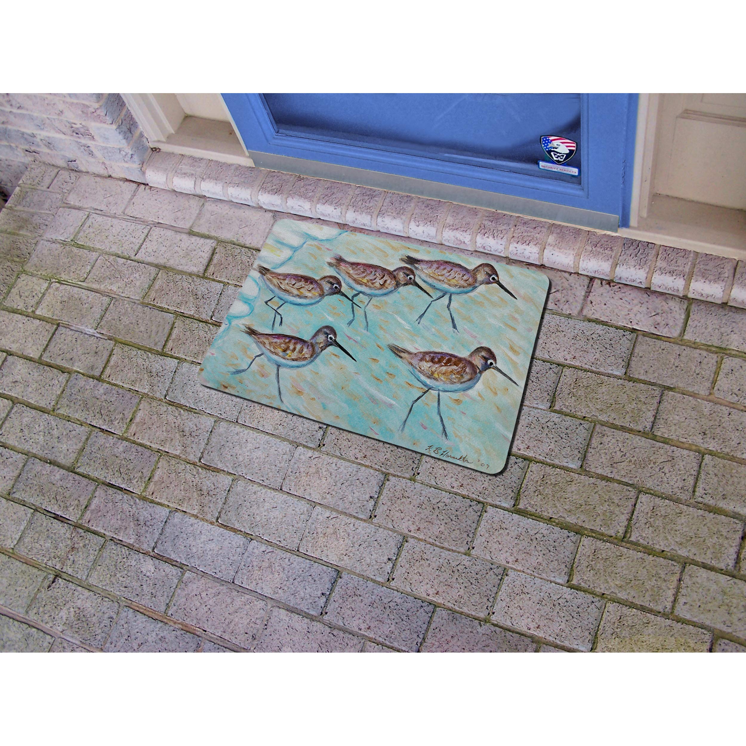 Betsy Drake DM269 Coastal Sandpipers Non-Slip Door Mat 18