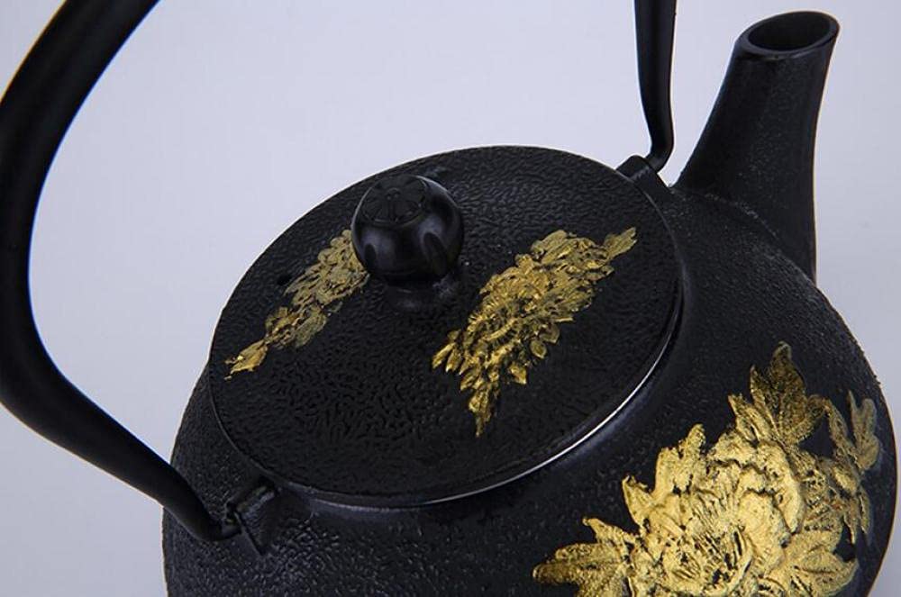 Premium Japanese Southern Cast Iron Electric Kettle - 1200ml Traditional Tetsubin Teapot with Health Benefits, Rust-Resistant & Scale-Free - Perfect for Tea Ceremonies, Home Brewing & Office Use