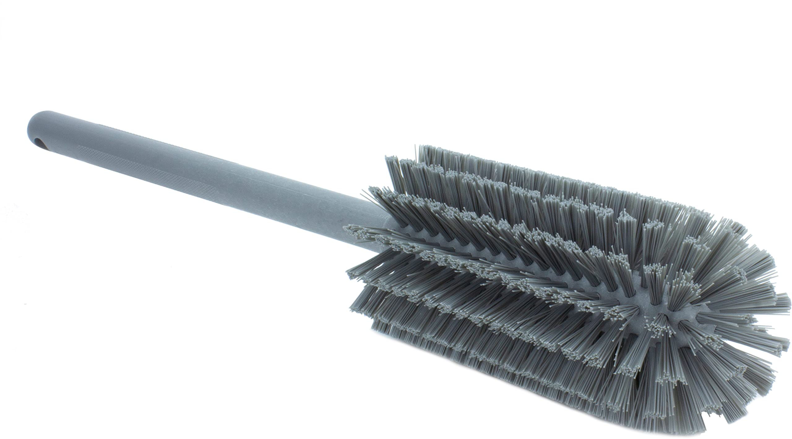 SPARTA Scrub Brush Bottle Brush - 16 Inch Dishwasher Safe Cleaning Brush with Hanging Hole - Plastic Gray Brush for Bottles, Cups, Mugs & Kitchenware - Perfect for Home, Office & Commercial Use