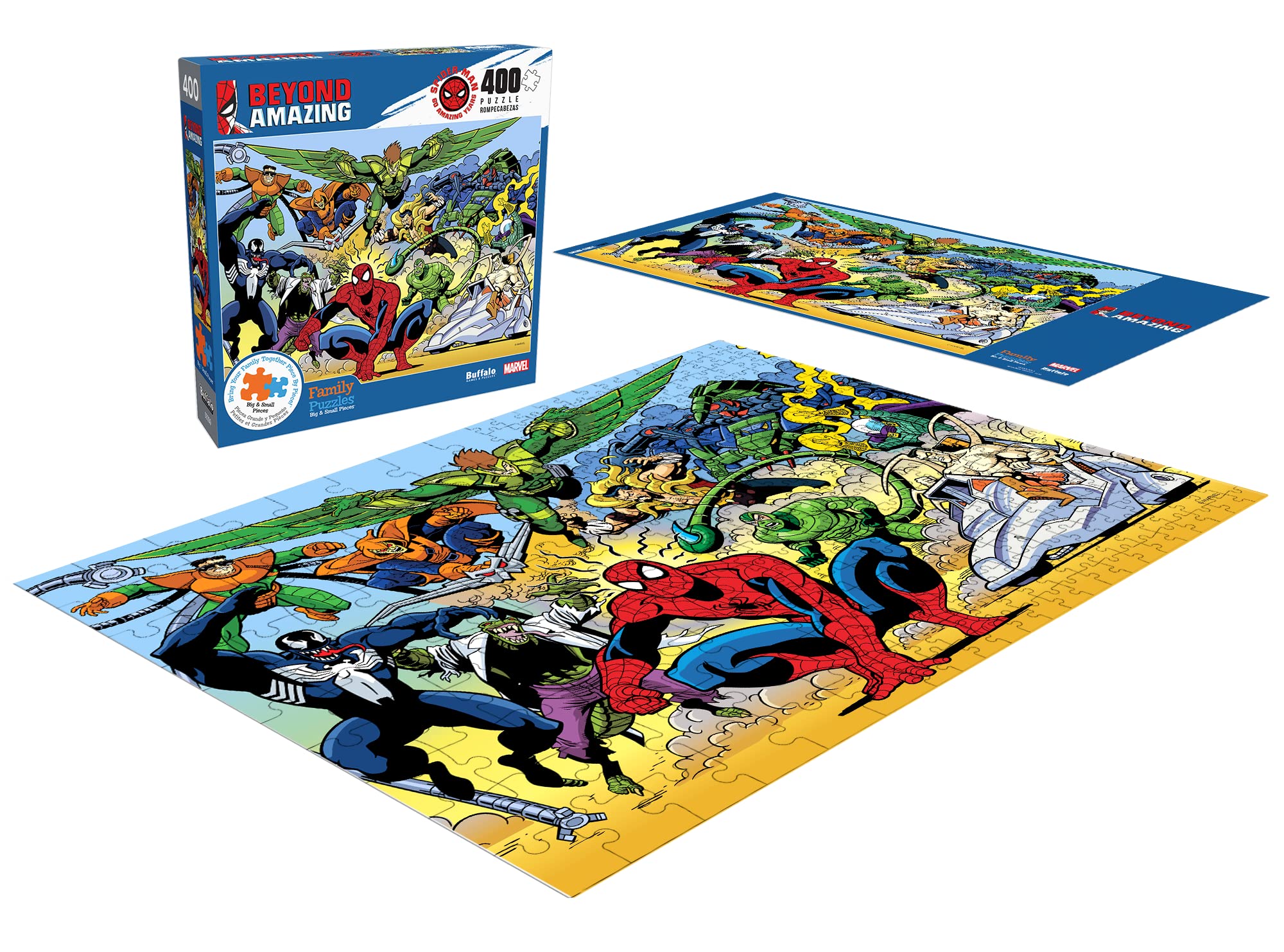 Buffalo Games Marvel Spider-Sense 400-Piece Jigsaw Puzzle for Adults & Families – Challenging Puzzle Game for Game Nights & Family Bonding – Finished Size 21.25x15 Inches – Perfect for Home Entertainment & Marvel Fans