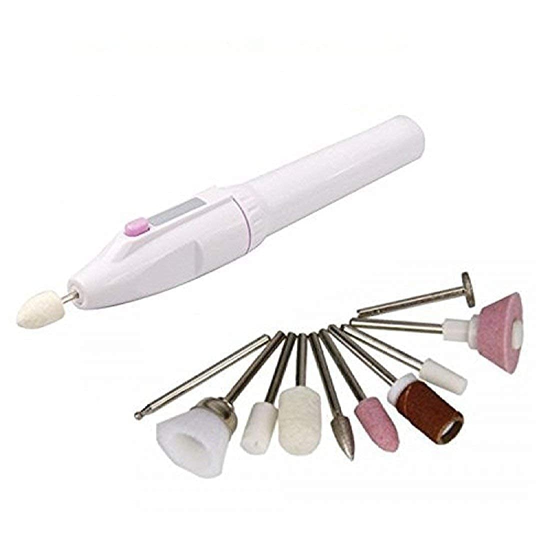 BIRZAR 5-in-1 Electric Nail Drill Kit with Gel Tips - Professional Manicure & Pedicure Set for Salon & Home Use - Perfect for Nail Polish Art, Acrylics & Nail Care (White)