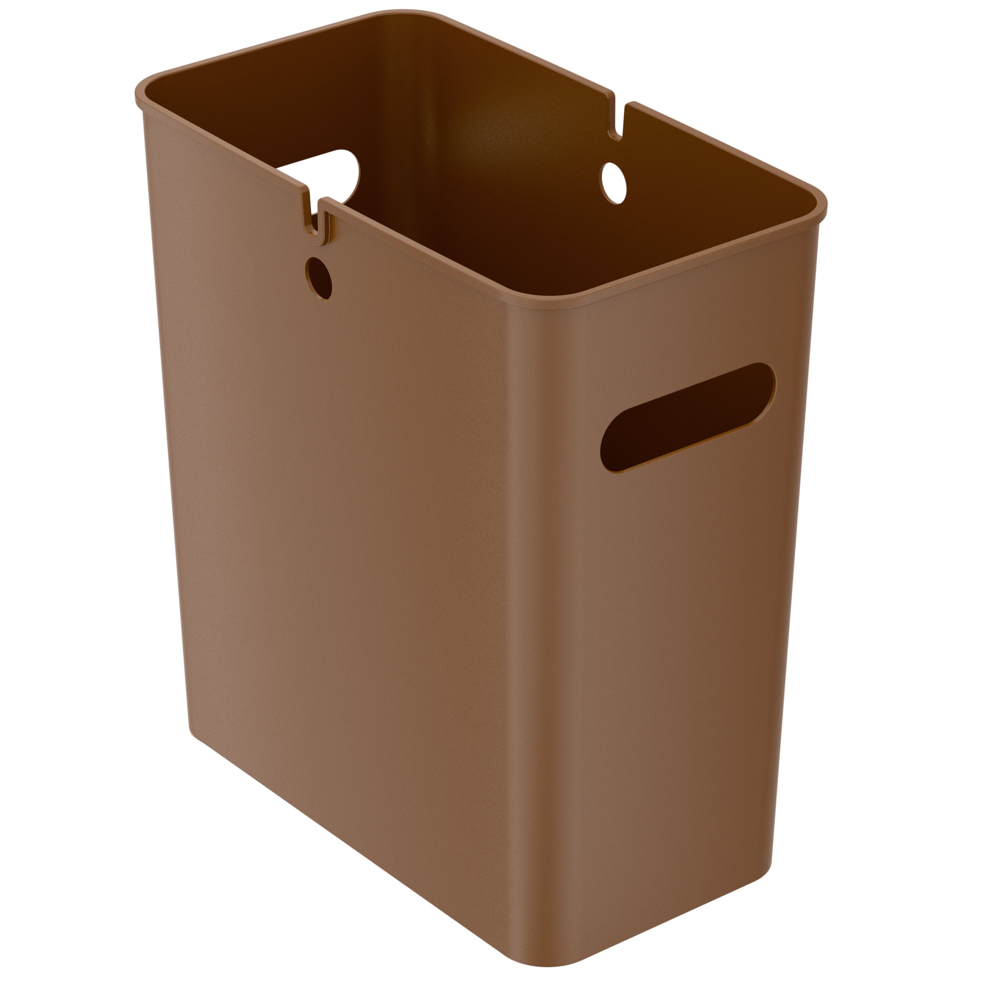 4.2 Gallon (16 Liter) SlimGiant Toffee Brown Trash Can - Perfect for Office, Kitchen, Bathroom & Bedroom Waste Disposal