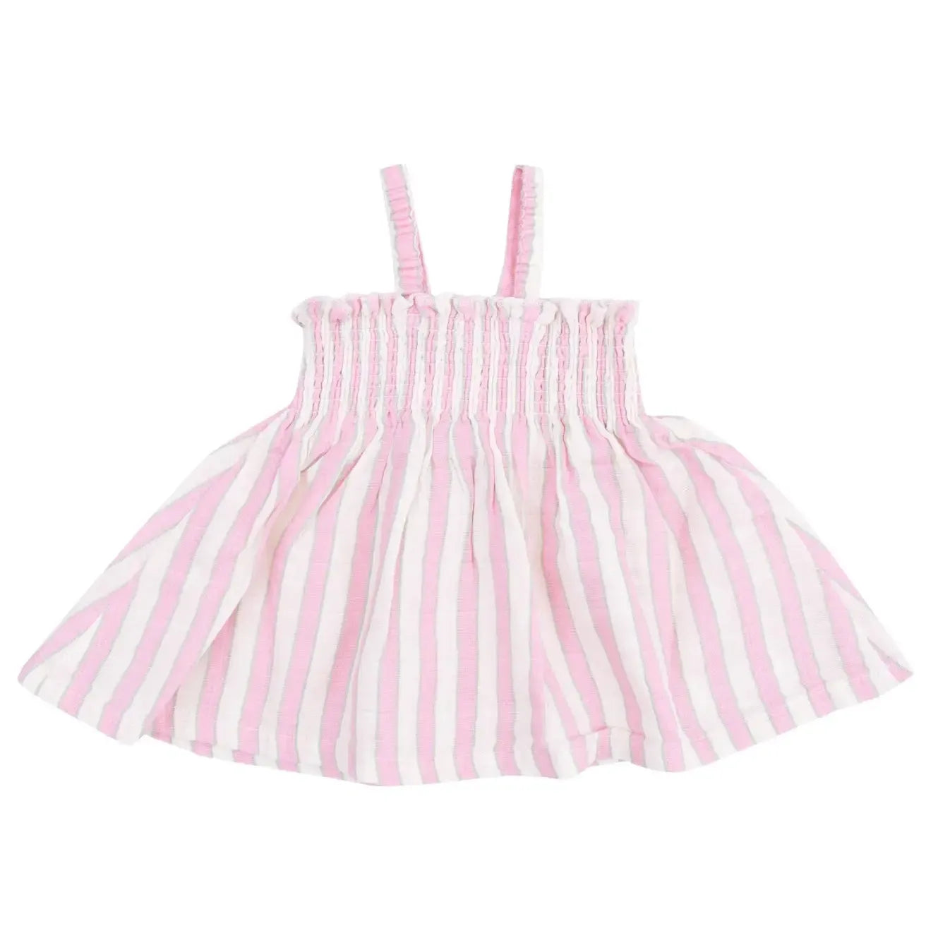 Angel Dear Organic Muslin Smocked Top & Bloomer Set - Candy Stripe | Soft Baby Outfit for Newborns, Infants & Toddlers | Perfect for Playtime, Photo Shoots & Special Occasions
