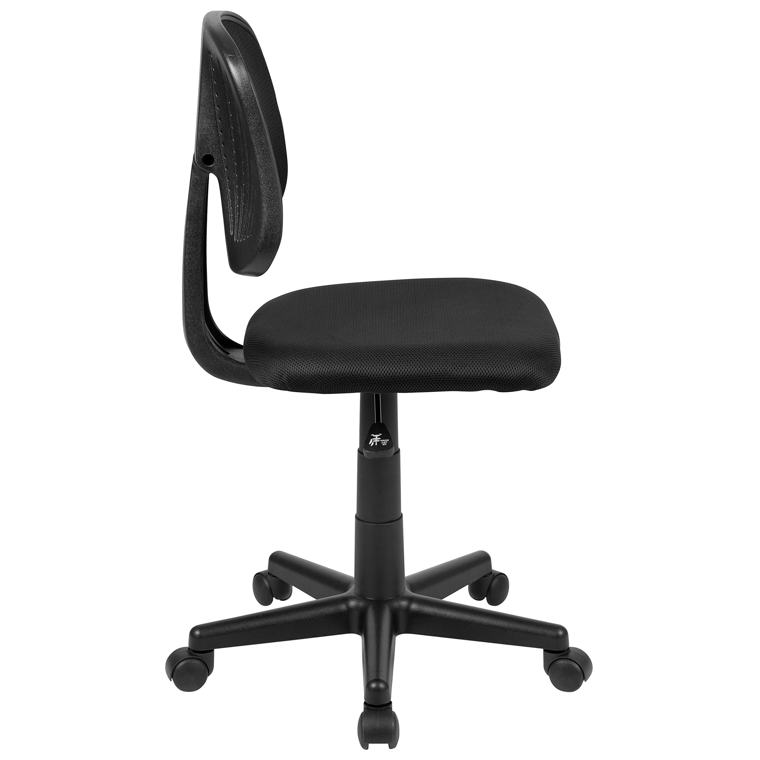 Ergonomic Mid-Back Black Mesh Office Chair with Swivel & Tilt Function - Perfect for Home Office, Gaming & Workspace Comfort