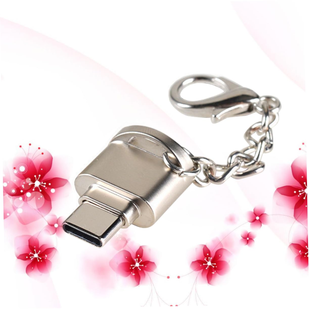 Premium Aluminum USB-C to USB Adapter - Fast Charging Keychain Connector for OTG, Micro USB, and Phone Card Reader - Perfect for Travel, Office, and On-the-Go Charging