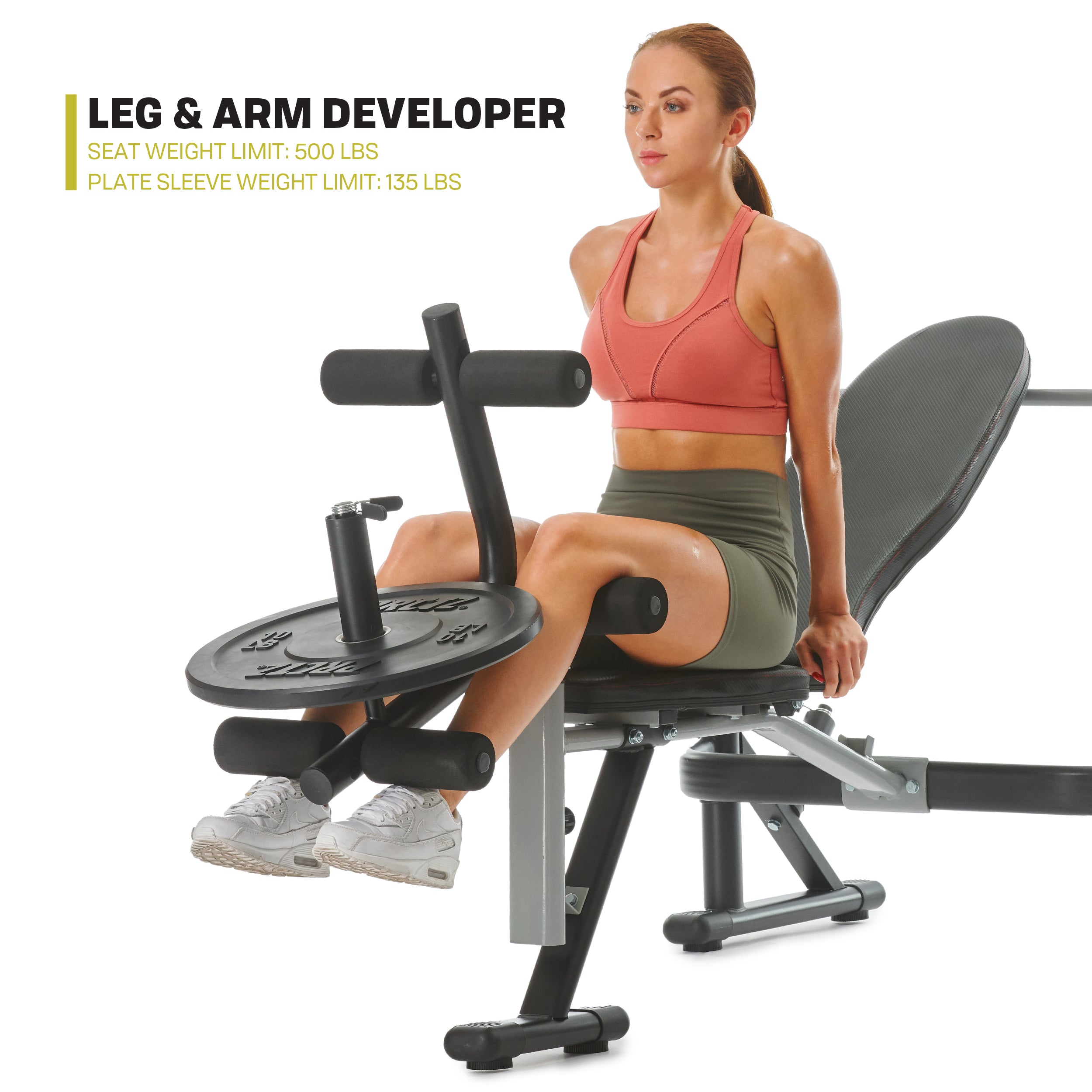 PRCTZ Adjustable Weight Bench with Olympic Squat Rack - Multi-Functional Home Gym Equipment for Strength Training, Arm & Leg Developer with Preacher Pad - Perfect for Full-Body Workouts at Home