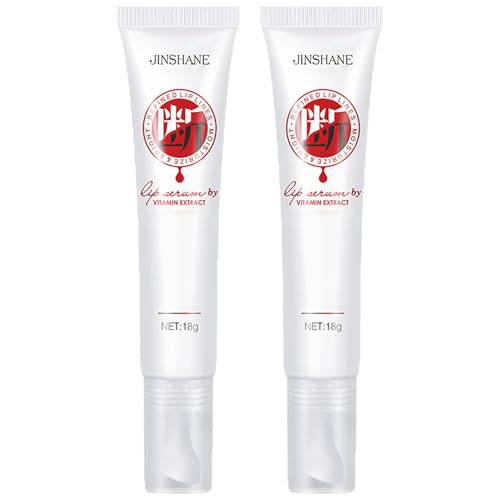JINSHANE Lip Serum for Dark Lips - Lip Lightening Treatment, Moisturizing & Nourishing Lip Balm to Remove Darkness & Revitalize Lips | Perfect for Daily Care, Night Treatment & Makeup Prep (2 Pack)
