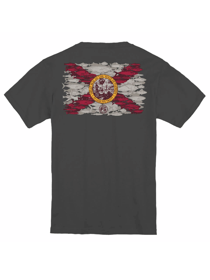 FloGrown FGY 1707 Kids Short Sleeve T-Shirt with Fish Flag Design - Grey | Comfortable Cotton Tee for Boys & Girls | Perfect for Outdoor Play, School & Casual Wear