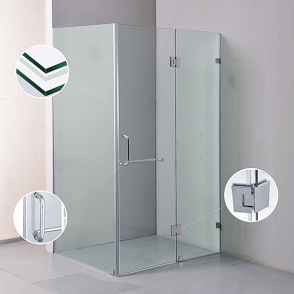 10mm Frameless Glass Shower Screen 1200 x 700mm - Modern Bathroom Enclosure by Della Francesca | Perfect for Walk-in Showers and Spa-Like Bathrooms