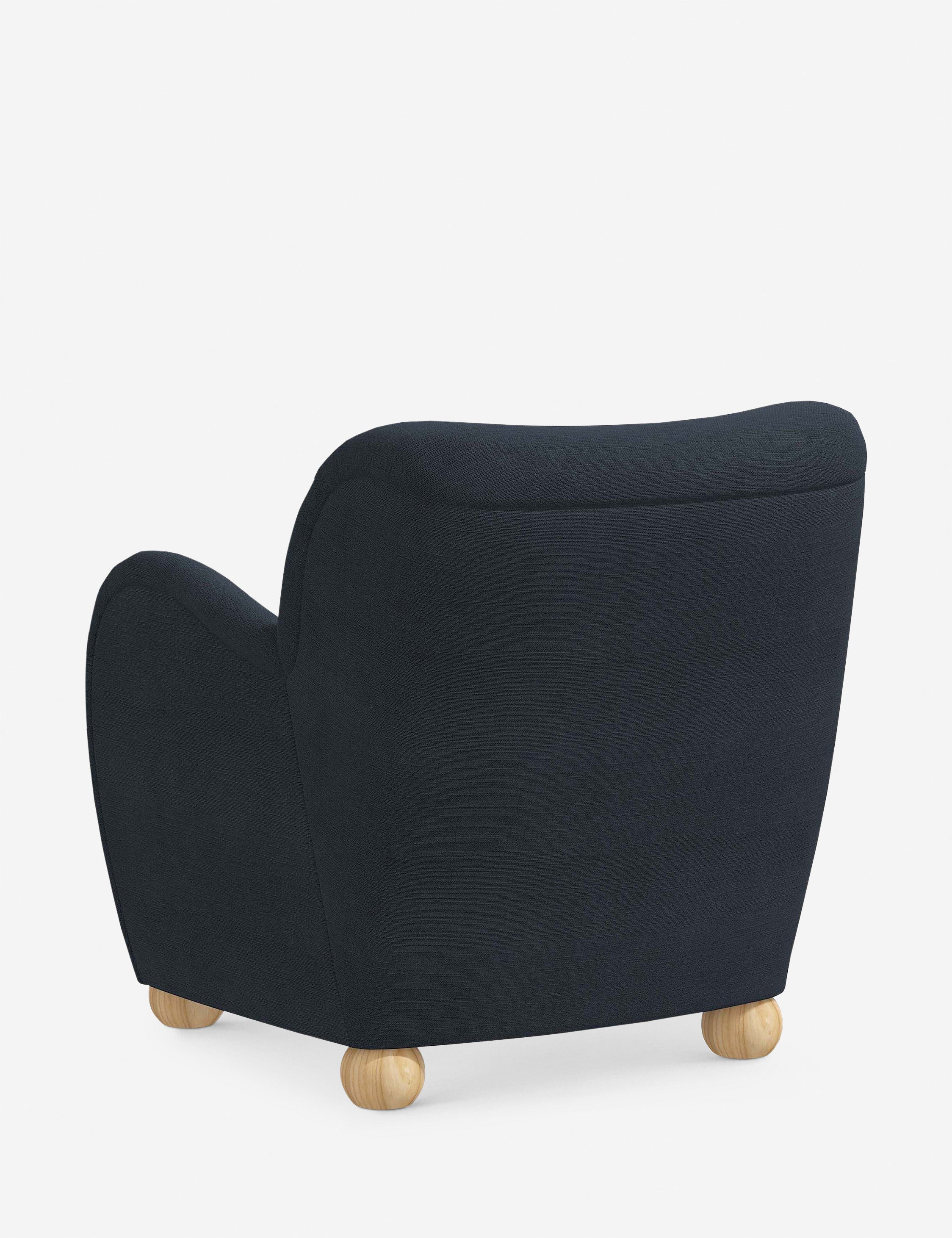 Modern Baird Accent Chair - Mid-Century Inspired Upholstered Armchair with Wooden Legs for Living Room, Bedroom or Office - Perfect for Reading Nook, Lounge Area & Home Decor