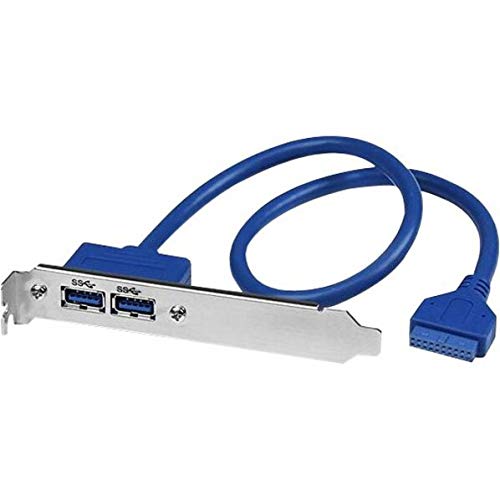 StarTech.com USB 3.0 2-Port Female Slot Plate Adapter - Motherboard Header Converter for PC Case Expansion - Perfect for Desktop Computer Upgrades & External Device Connections